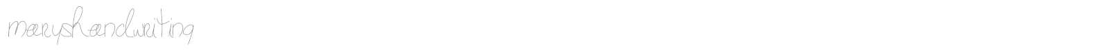 Mary's Handwriting font preview